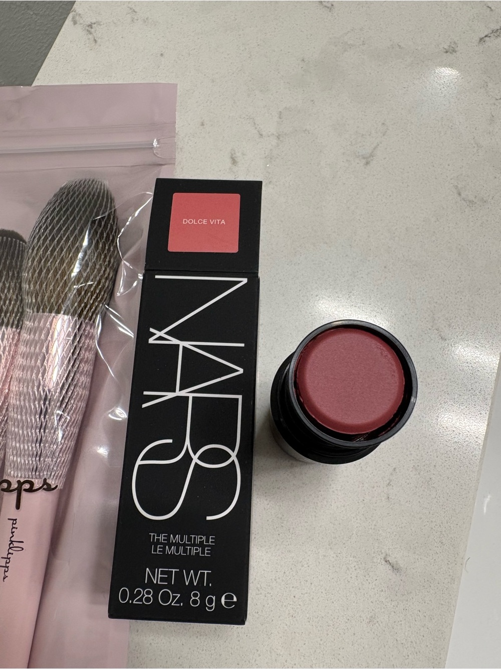 NARS The Multiple Cream Blush- Dolce Vita (Pink) with Brush set 🆕